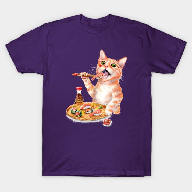 Sushi cat T-Shirt by Goosi